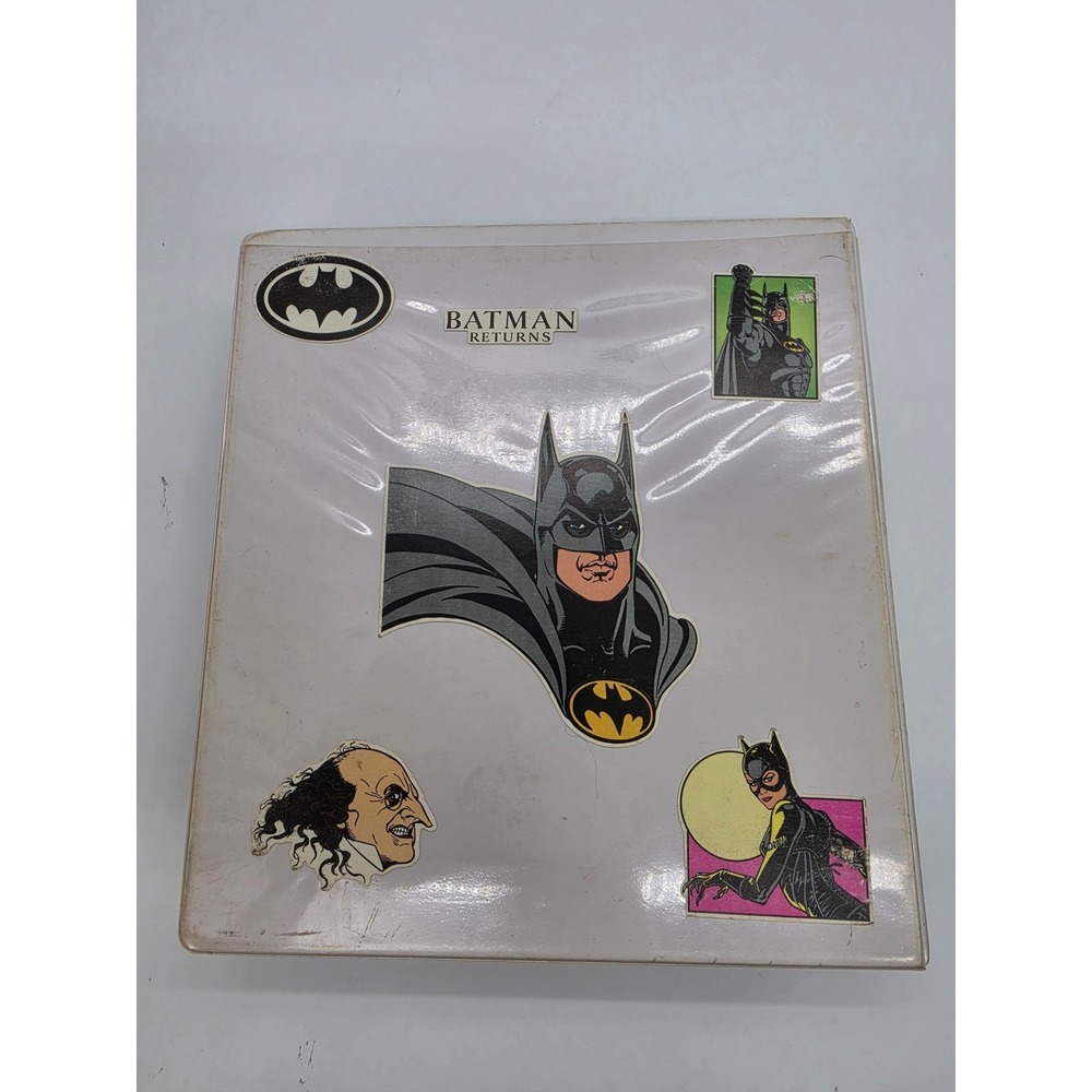 Vintage Topps Batman 1989 & Batman Returns 1992 Trading Card Lot in Binder